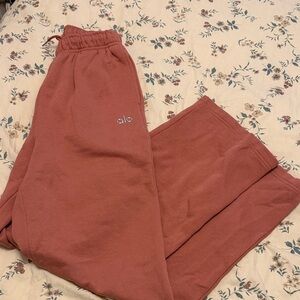 XXS ALO Yoga Wide Leg Terracotta Joggers
